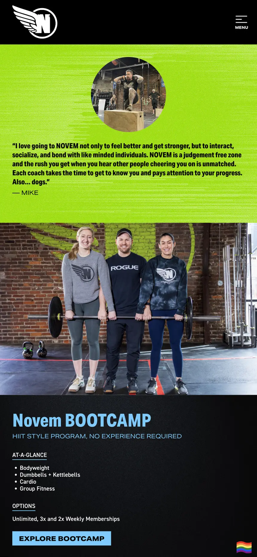 Novem Fit Gym Website Design