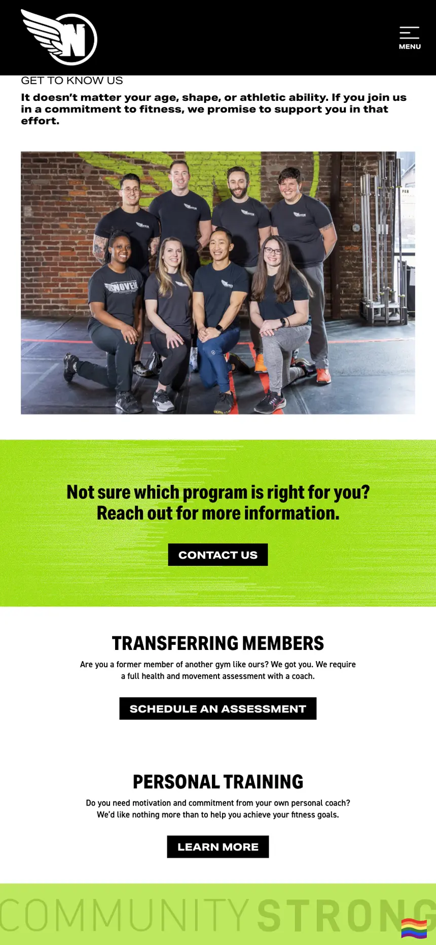 Novem Fit Gym Website Design