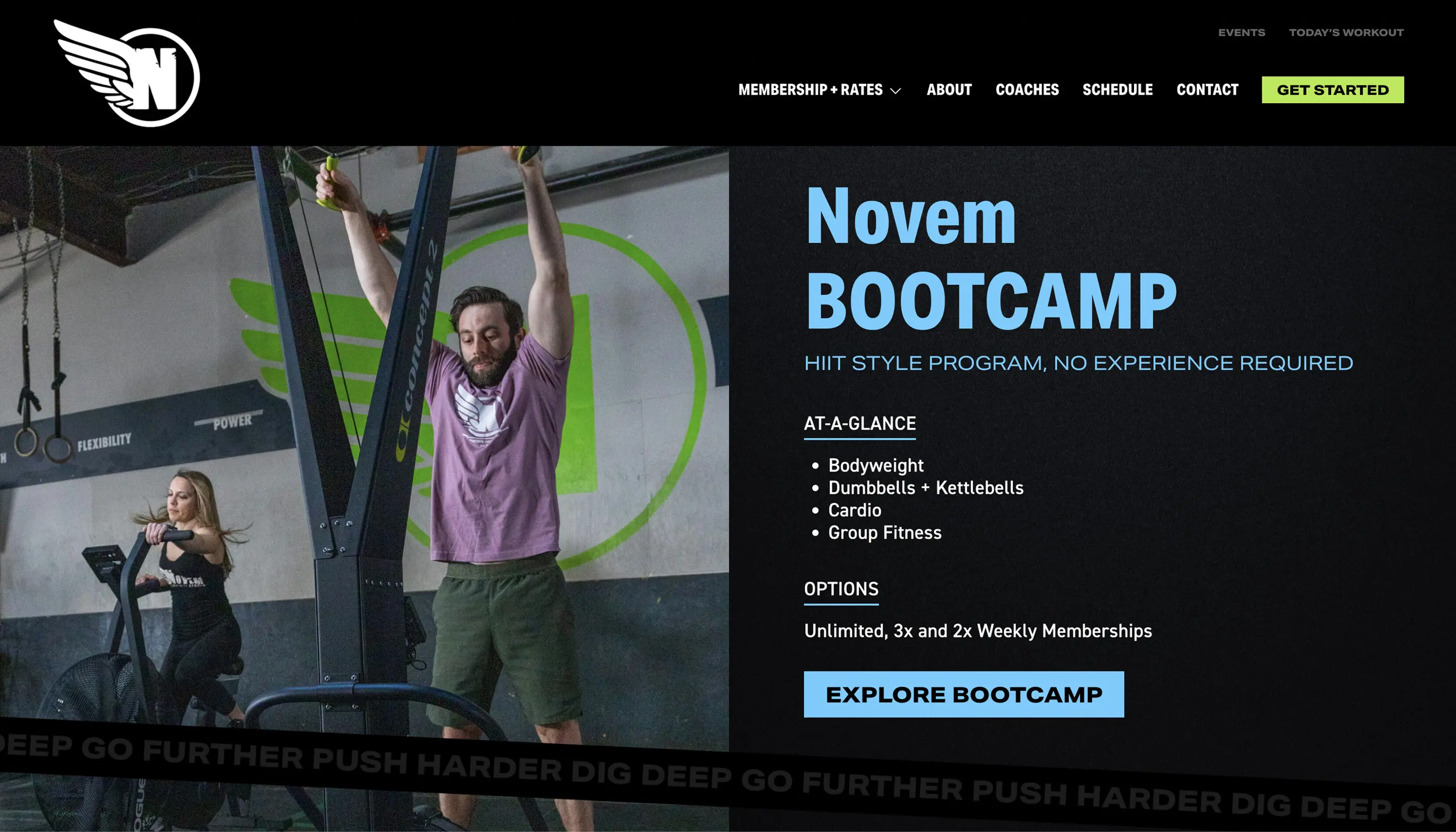 Novem Fit Website Design