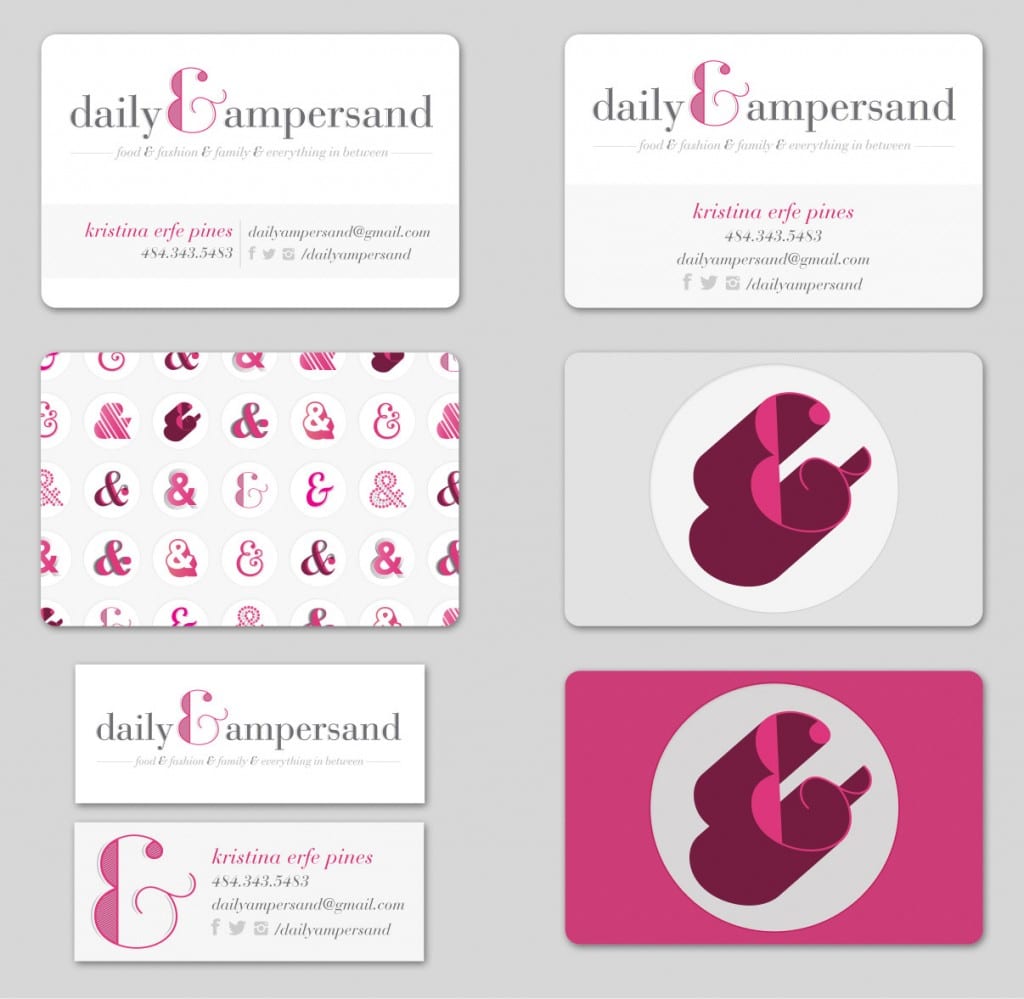 ampersand business card design